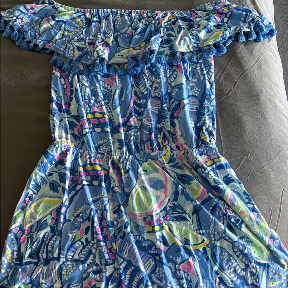 Lilly Pulitzer La Fortuna Off-Shoulder romper